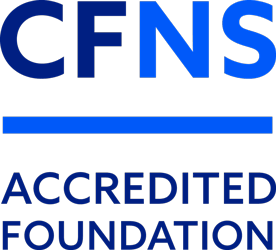 Blue logo with the letters CFNS at the top, a horizontal line beneath, and the words ACCREDITED FOUNDATION below.