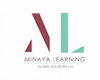 Minaya Learning logo with red and teal stylized initials and the brand name.